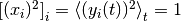 \PAvg{(x_i)^2}_i = \Avg{(y_i(t))^2}_t = 1