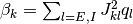 \beta_k = \sum_{l=E,I} J_{kl}^2 q_l