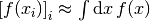 \PAvg{f(x_i)}_i \approx \int \D x \, f(x)
