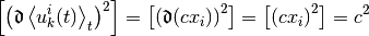 \left[ \left( \Devi \Avg{u_k^i(t)}_t \right)^2 \right]
=
\left[ \left( \Devi (c x_i) \right)^2 \right]
=
\left[ \left( c x_i \right)^2 \right]
=
c^2