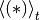 \Avg{(*)}_t